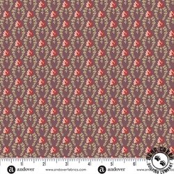 Andover Fabrics Forest Glen Clover Chain Eggplant