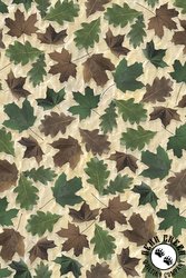 QT Fabrics The Wonder of Nature Leaves Cream
