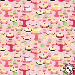 Riley Blake Designs Flour and Flower Sweet Bakes Pink