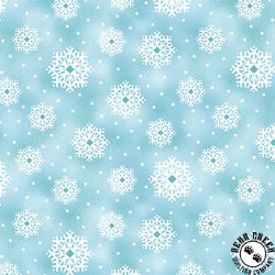 Blank Quilting Slopeside Snowflakes Light Blue