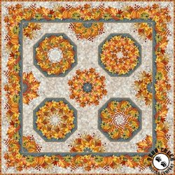 One Fabric Autumn Kaleidoscope Wallhanging Pattern