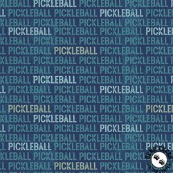 P&B Textiles Pickleball Champ Pickleball Tonal Text Dark Blue