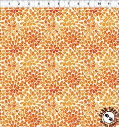 In The Beginning Fabrics Summer Breeze Petals Orange