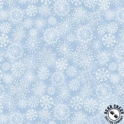 Benartex Woodland Wonderland Snowflake Light Blue Benartex Woodland Wonderland Snowflake Light Blue
