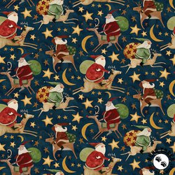 Riley Blake Designs Up on the Housetop Santa Rides Midnight Riley Blake Designs Up on the Housetop Santa Rides Midnight
