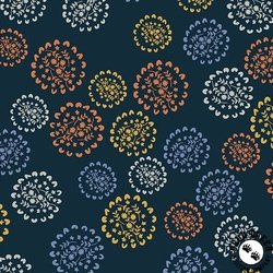 Andover Fabrics Conway Cottage Bunches Navy