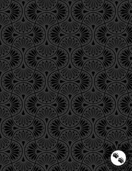 Wilmington Prints Peach Whispers Tiled Fans Black Wilmington Prints Peach Whispers Tiled Fans Black