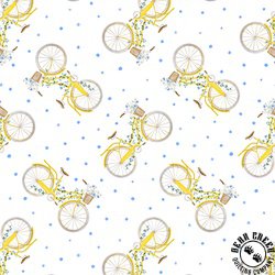 In The Beginning Fabrics Periwinkle Spring Bicycles