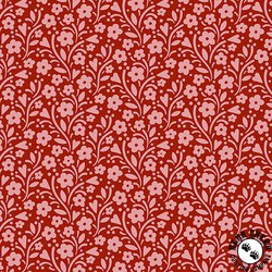 Andover Fabrics Cozy House Marie's Garden Garnet