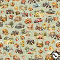 QT Fabrics Autumn Spice Orchard Allover Sage