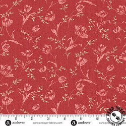 Andover Fabrics Lighthouse Bindweed Red Roof