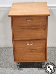 Rolling Wood File Cabinet