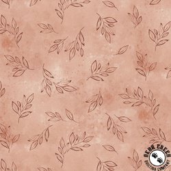 P&B Textiles Floral Chic Tonal Tossed Leaves Peach