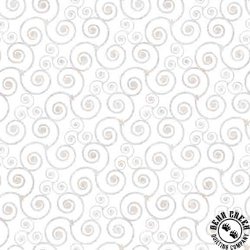 QT Fabrics Night Flight Scroll White