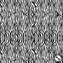 Clothworks Earth Song Zebra Stripe White