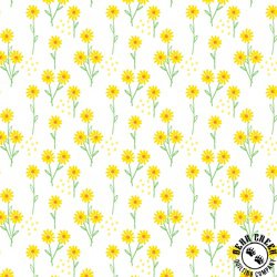 Benartex Delightful Daisies Field of Daisies White Benartex Delightful Daisies Field of Daisies White