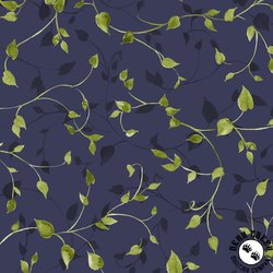 P&B Textiles Indigo Song Vines Navy