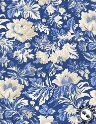 Wilmington Prints Chateau Bleu Large Floral Blue