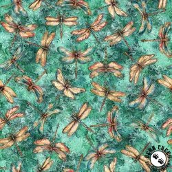 QT Fabrics Serenity Dragonflies Turquoise QT Fabrics Serenity Dragonflies Turquoise