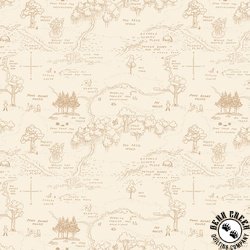 Riley Blake Designs Winnie The Pooh Map Cream Riley Blake Designs Winnie The Pooh Map Cream