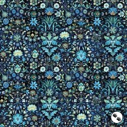 QT Fabrics Folklore Floral Navy QT Fabrics Folklore Floral Navy