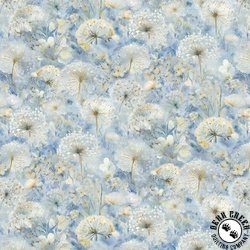 Timeless Treasures Forest Whisper Dandelion Field Sky