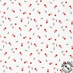 Robert Kaufman Fabrics Flowerhouse Hints of Prints Circles Red