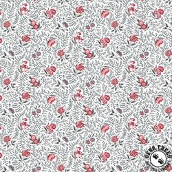 Clothworks Audrey Packed Floral White Clothworks Audrey Packed Floral White