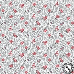 Clothworks Audrey Packed Floral White