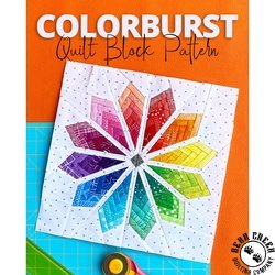 Color Burst Quilt Block Pattern