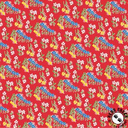 Windham Fabrics Garden Party Flower Field Red