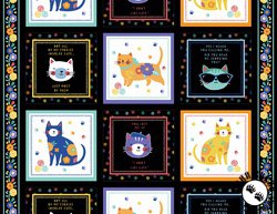 Wilmington Prints Fe-Line Frisky Craft Panel Multi Wilmington Prints Fe-Line Frisky Craft Panel Multi