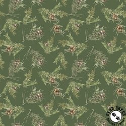 Riley Blake Designs Holiday Spirit Pinecones Green Riley Blake Designs Holiday Spirit Pinecones Green