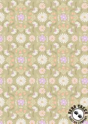 Lewis and Irene Fabrics Honey Sweet Flowers Soft Green