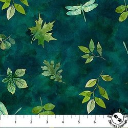 Northcott Luscious Leaves & Dragonflies Teal Multi Northcott Luscious Leaves & Dragonflies Teal Multi