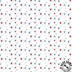 Riley Blake Designs Stars and Stripes Forever Shooting Stars White