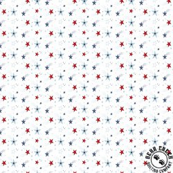 Riley Blake Designs Stars and Stripes Forever Shooting Stars White Riley Blake Designs Stars and Stripes Forever Shooting Stars White