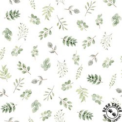 QT Fabrics Hunny Bunny Sprigs Green