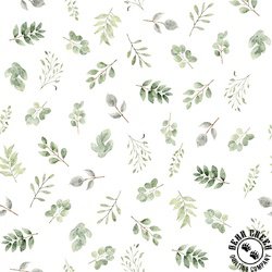 QT Fabrics Hunny Bunny Sprigs Green QT Fabrics Hunny Bunny Sprigs Green
