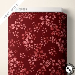 Cloud9 Fabrics Eventide 108 Inch Wide Backing Fabric Wildflower Burgundy