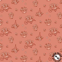 Andover Fabrics Heartland Dianne's Flowers Clay Andover Fabrics Heartland Dianne's Flowers Clay