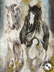 Northcott Pedigree Panel White/Multi
