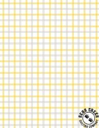 Wilmington Prints Bees and Blooms Plaid White/Yellow Wilmington Prints Bees and Blooms Plaid White/Yellow