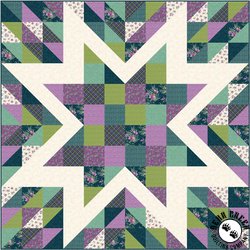 Pretty Purple Petals Large Stars Free Quilt Pattern