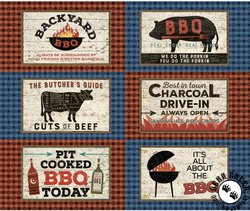Clothworks Backyard BBQ Placemat Block Panel