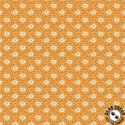 Andover Fabrics Pumpkin Licorice Daisy Pumpkin