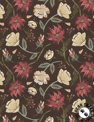 Wilmington Prints Floralscape Large Floral Dark Brown