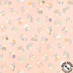 Maywood Studio Little Chicks Flannel Alphabet Tossed Peach