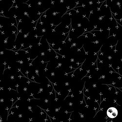 Maywood Studio Kimberbell Basics 108 Inch Wide Backing Fabric Pretty Petals Black