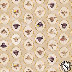 Windham Fabrics Highland Hooves Pasture Pals Wheat Windham Fabrics Highland Hooves Pasture Pals Wheat
